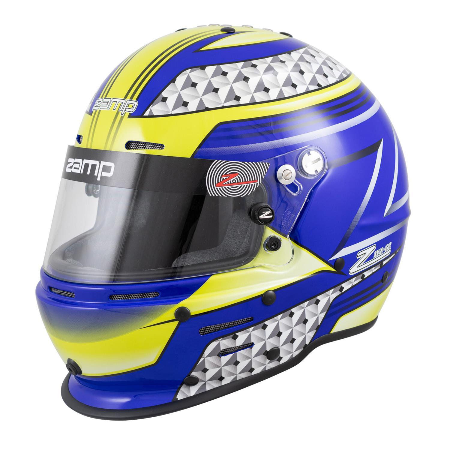 Zamp Solar Helmet RZ-62 Aramid Mix M Blu/Grn SA2020 Helmets and Accessories Helmets main image