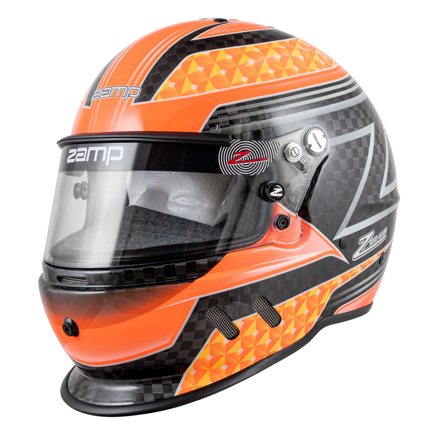 Zamp Solar Helmet RZ-65D Carbon L Flo Org/Yel SA2020 Helmets and Accessories Helmets main image
