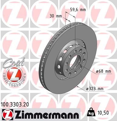Zimmermann Brake Disc 100.3303.20
