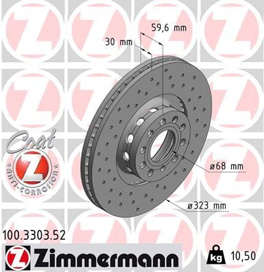Zimmermann Brake Disc 100.3303.52