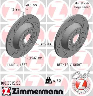 Zimmermann Brake Disc 100.3315.53