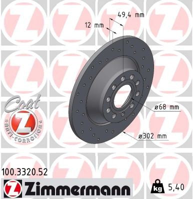 Zimmermann Brake Disc 100.3320.52