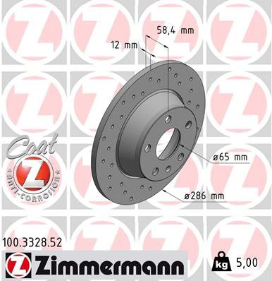 Zimmermann Brake Disc 100.3328.52