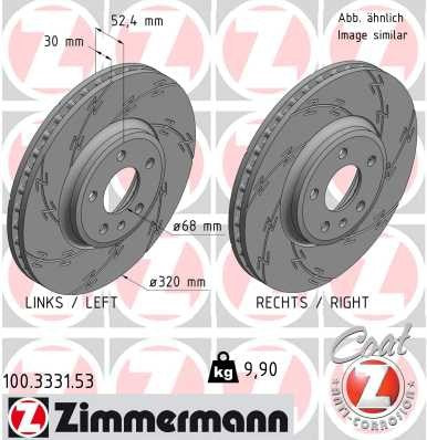 Zimmermann Brake Disc 100.3331.53