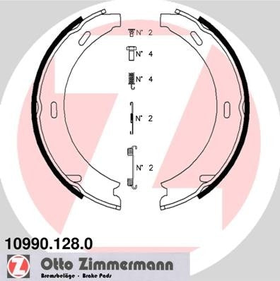 Zimmermann Parking Brake Shoe Set 10990.128.0