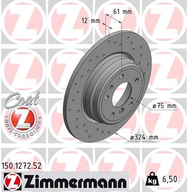 Zimmermann Disc Brake Rotor 150.1272.52