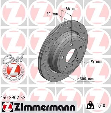 Zimmermann Disc Brake Rotor 150.2902.52