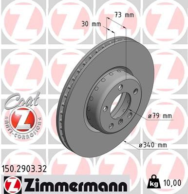 Zimmermann Disc Brake Rotor 150.2903.32
