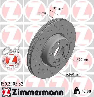 Zimmermann Disc Brake Rotor 150.2903.52