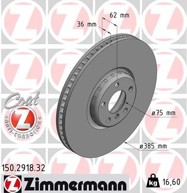 Zimmermann Brake Disc 150.2918.32
