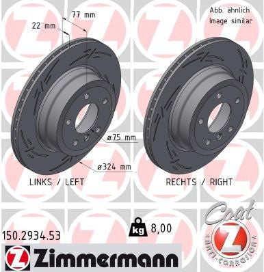 Zimmermann Disc Brake Rotor 150.2934.53
