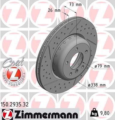 Zimmermann Brake Disc 150.2935.32
