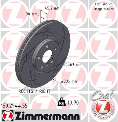 Zimmermann Disc Brake Rotor 150.2944.55