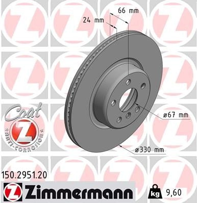 Zimmermann Disc Brake Rotor 150.2951.20