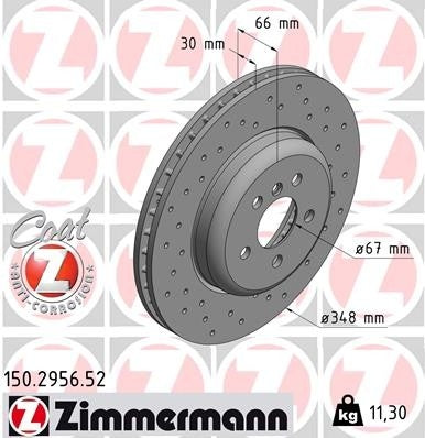 Zimmermann Disc Brake Rotor 150.2956.52