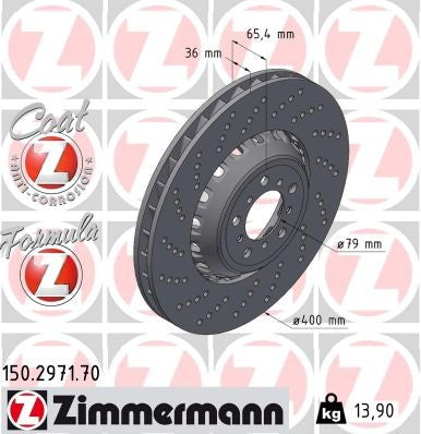 Zimmermann Disc Brake Rotor 150.2971.70