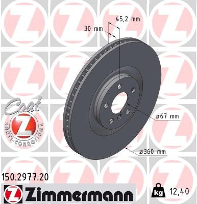 Zimmermann Disc Brake Rotor 150.2977.20