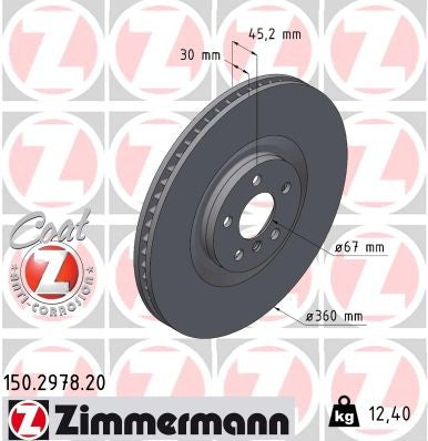 Zimmermann Disc Brake Rotor 150.2978.20