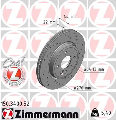 Zimmermann Brake Disc 150.3400.52