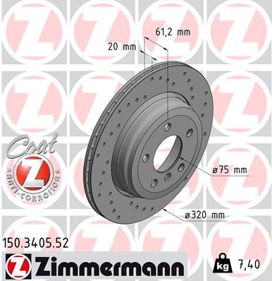 Zimmermann Brake Disc 150.3405.52