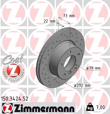 Zimmermann Brake Disc 150.3424.52