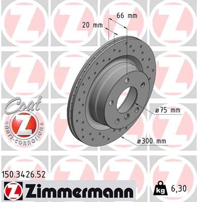 Zimmermann Brake Disc 150.3426.52
