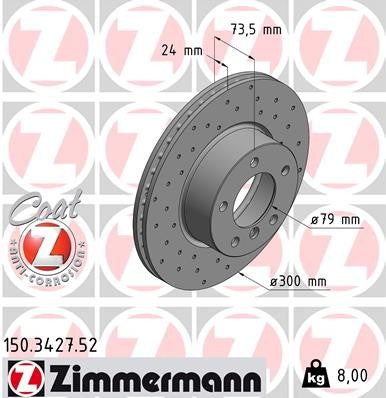 Zimmermann Brake Disc 150.3427.52