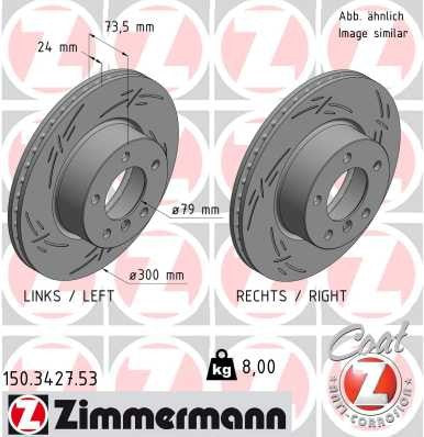 Zimmermann Brake Disc 150.3427.53