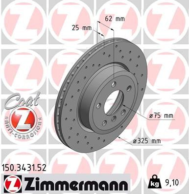 Zimmermann Brake Disc 150.3431.52