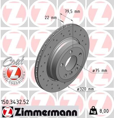 Zimmermann Brake Disc 150.3432.52