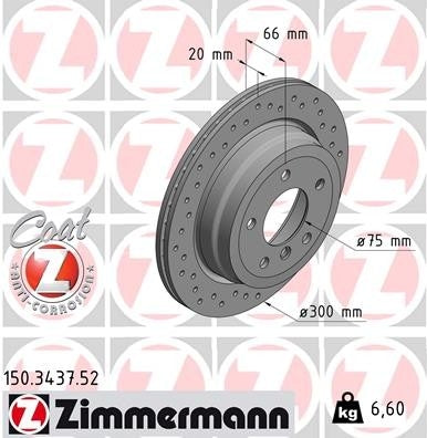 Zimmermann Disc Brake Rotor 150.3437.52