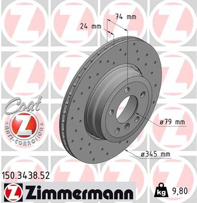 Zimmermann Brake Disc 150.3438.52