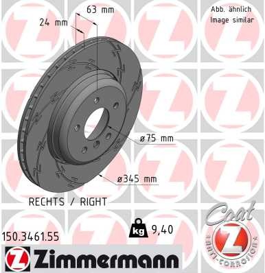Zimmermann Brake Disc 150.3461.55