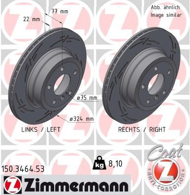 Zimmermann Disc Brake Rotor 150.3464.53