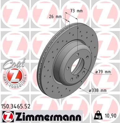 Zimmermann Brake Disc 150.3465.52