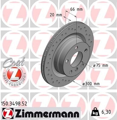 Zimmermann Disc Brake Rotor 150.3498.52