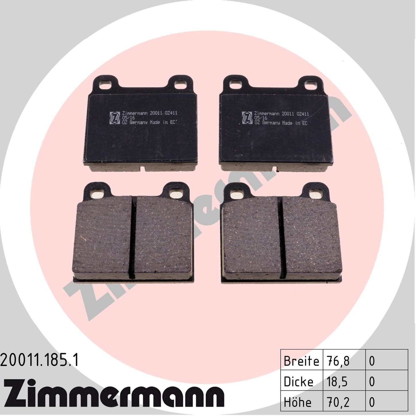 Zimmermann Disc Brake Pad