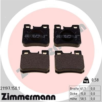 Zimmermann Disc Brake Pad Set 21197.150.1