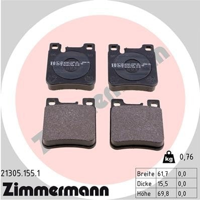 Zimmermann Disc Brake Pad Set 21305.155.1