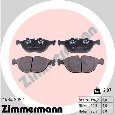 Zimmermann Disc Brake Pad Set 21484.205.1