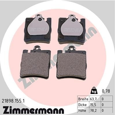 Zimmermann Disc Brake Pad Set 21898.155.1