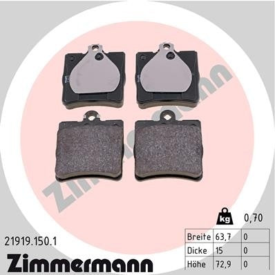 Zimmermann Disc Brake Pad Set 21919.150.1