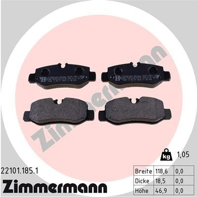 Zimmermann Disc Brake Pad Set 22101.185.1