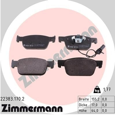 Zimmermann Disc Brake Pad Set 22383.170.2