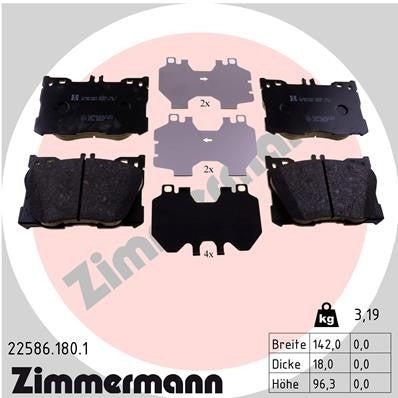 Zimmermann Disc Brake Pad Set 22586.180.1