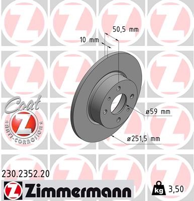 Zimmermann Brake Disc 230.2352.20