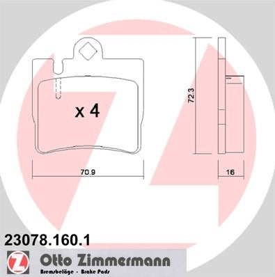 Zimmermann Disc Brake Pad Set 23078.160.1