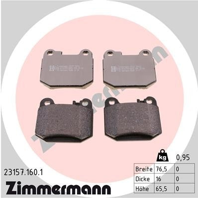 Zimmermann Disc Brake Pad Set 23157.160.1