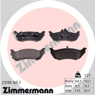 Zimmermann Disc Brake Pad Set 23190.165.1