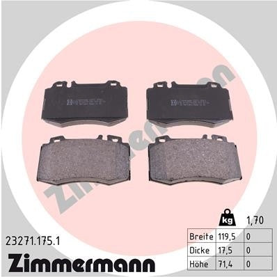 Zimmermann Disc Brake Pad Set 23271.175.1